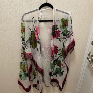 Anthropology Floral Kimono OS